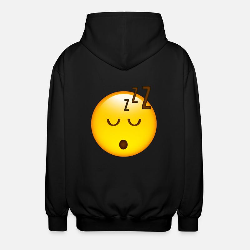 Smiley Sleeping - Unisex Kapuzenjacke - Schwarz