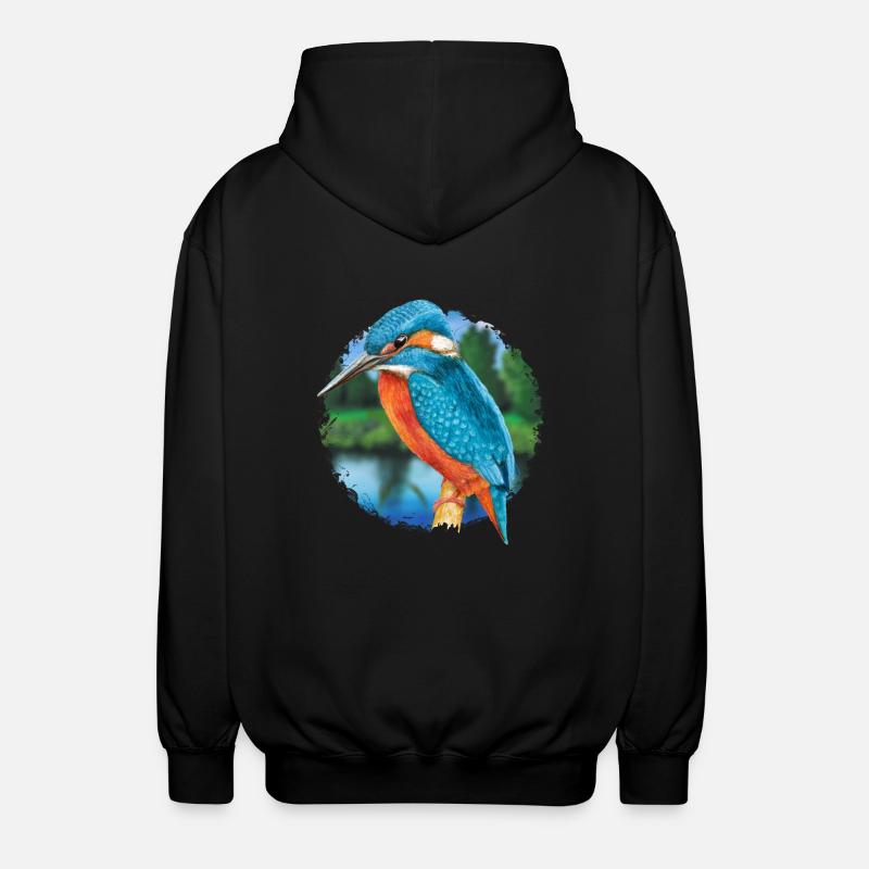 Eisvogel - Unisex Kapuzenjacke - Schwarz