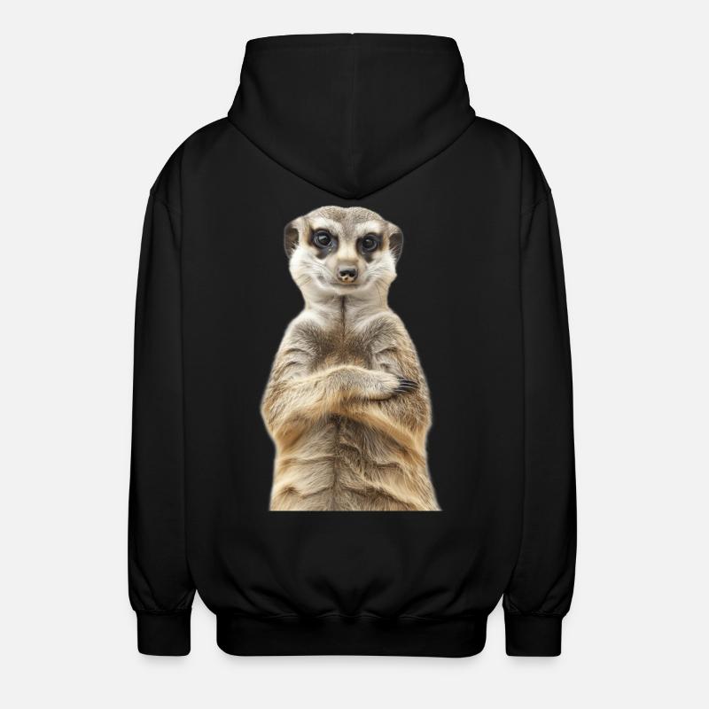 Erdmännchen - Unisex Kapuzenjacke - Schwarz