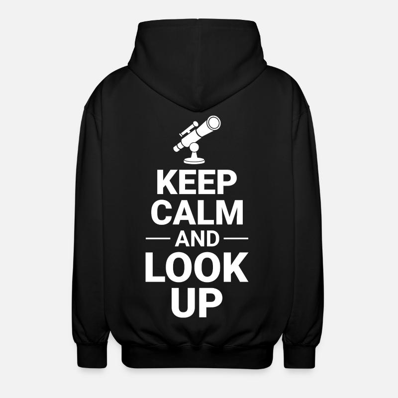 Planet Space Science Graphic  - Unisex Hooded Jacket - black