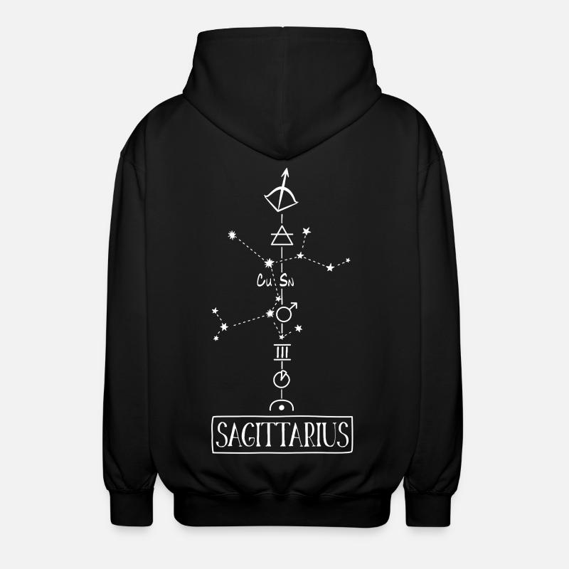 Sagittaire - Signe du zodiaque Sagittaire - Veste à capuche unisexe - noir