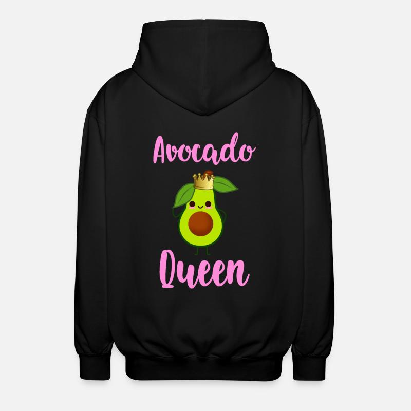 Pink Avocado Queen - Unisex Hooded Jacket - black