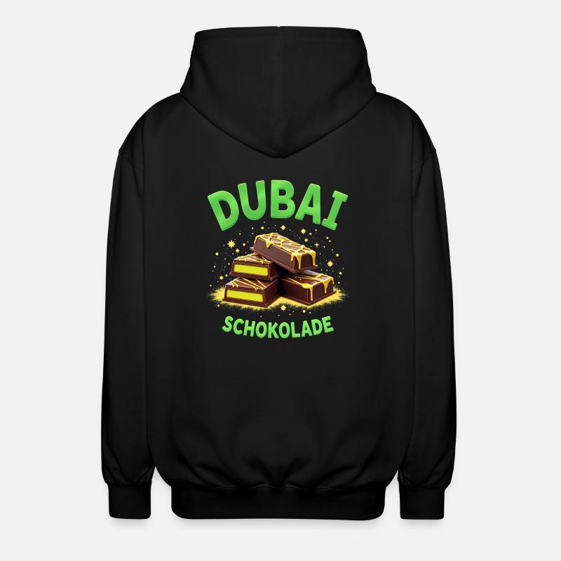 Chocolat de Dubaï - Chocolate Fun - Veste à capuche unisexe - noir