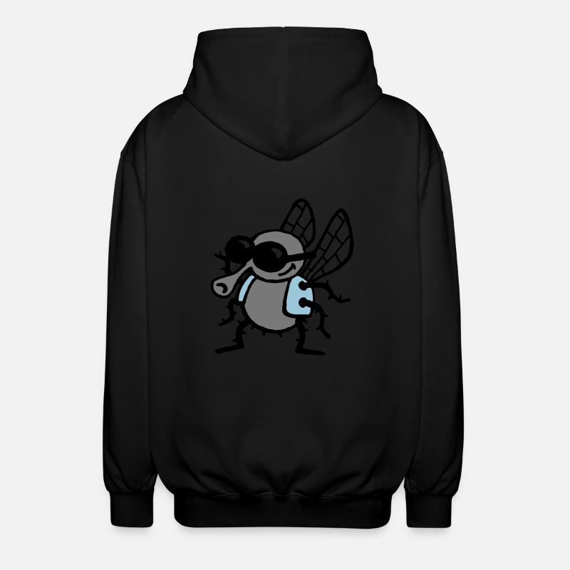 cool_fly_3c_white - Unisex Kapuzenjacke - Schwarz