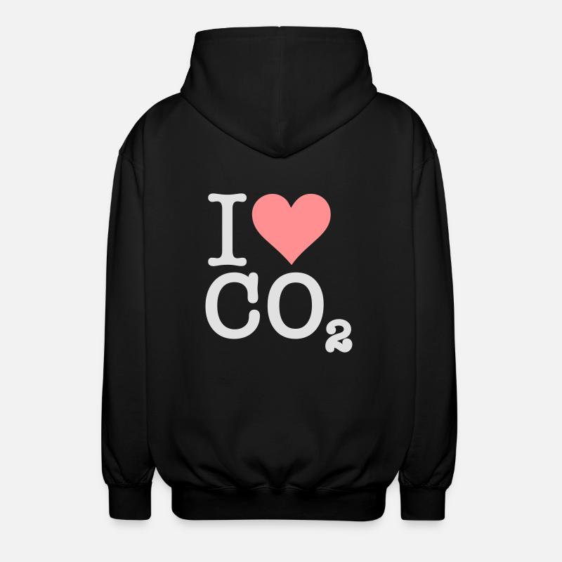 J'aime le CO2 - Veste à capuche unisexe - noir