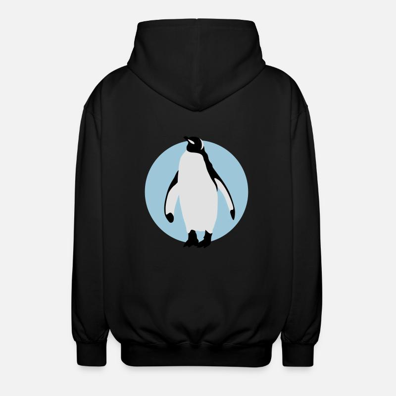 pinguin_032013_b_3c - Unisex Kapuzenjacke - Schwarz