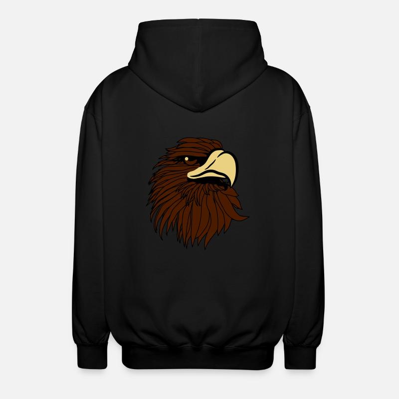 Adler adlerkopf - Unisex Kapuzenjacke - Schwarz