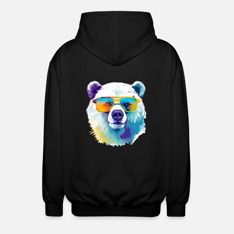 Bruce l'ours polaire - Veste à capuche unisexe - noir
