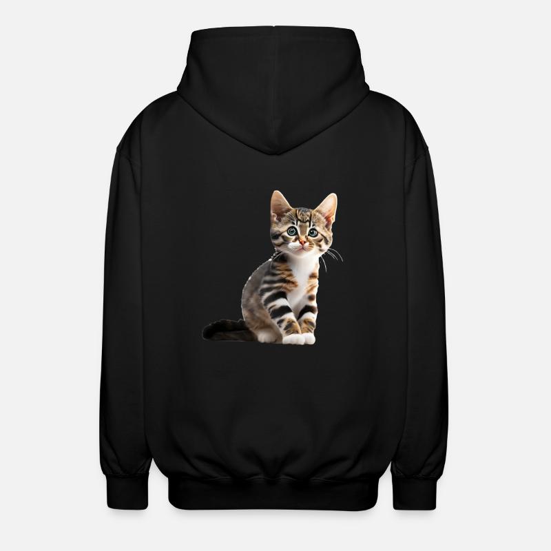 Mignon jeune chat - Veste à capuche unisexe - noir