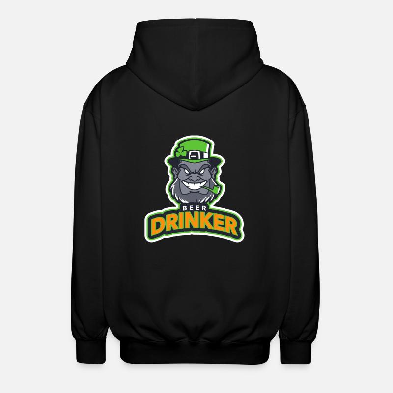 Beer Drinker - Unisex Hooded Jacket - black