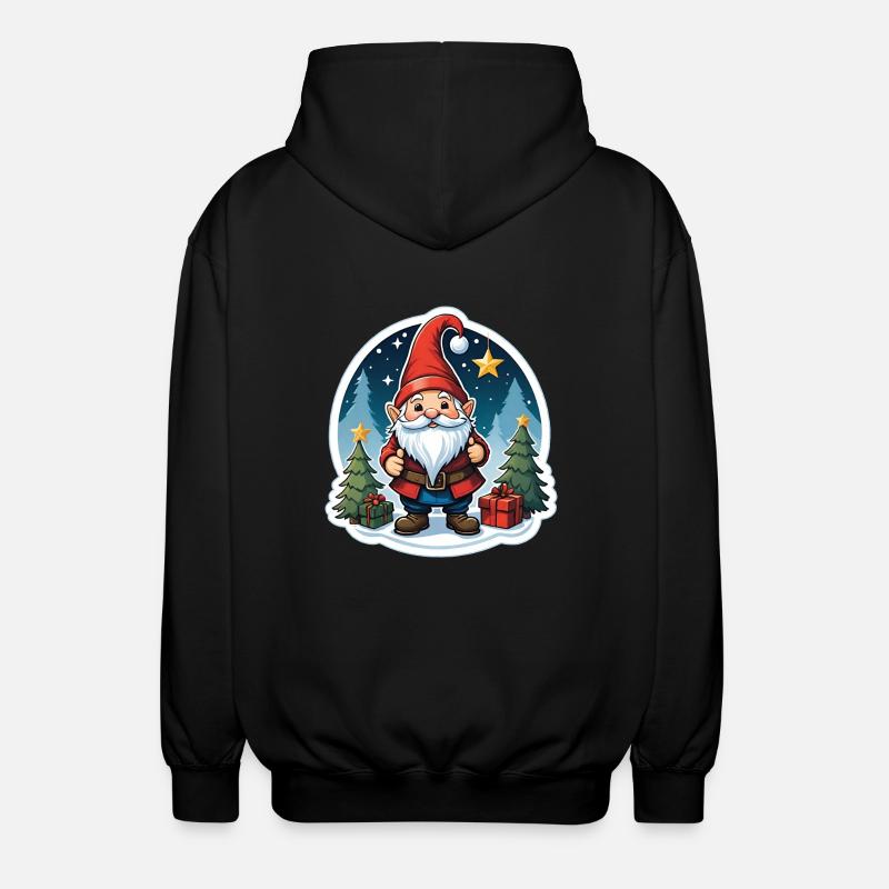 Weihnachtswichtel - Unisex Kapuzenjacke - Schwarz