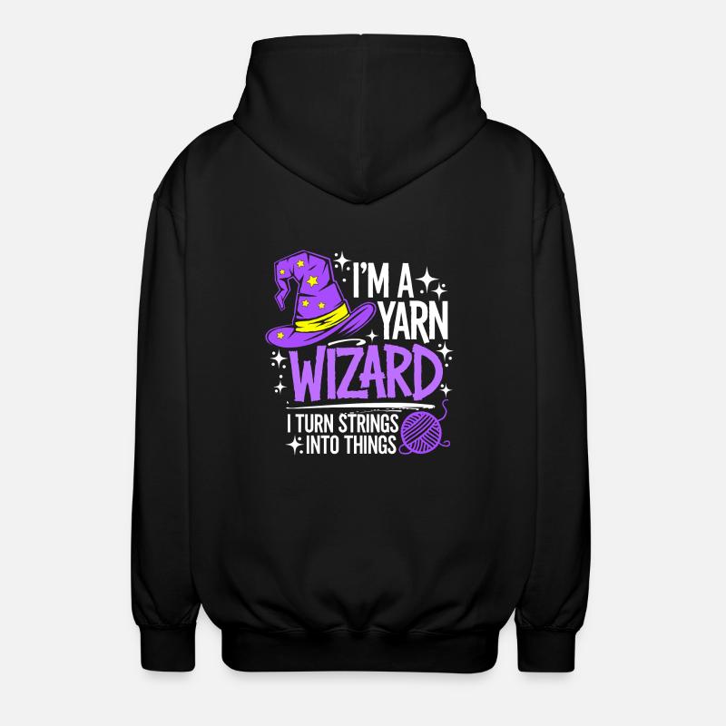 Magic of wool and creativity - Unisex Hooded Jacket - black