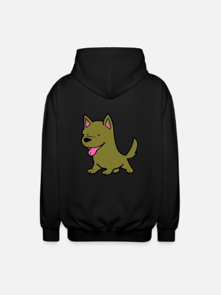 Dog Comic - Unisex Hooded Jacket - black