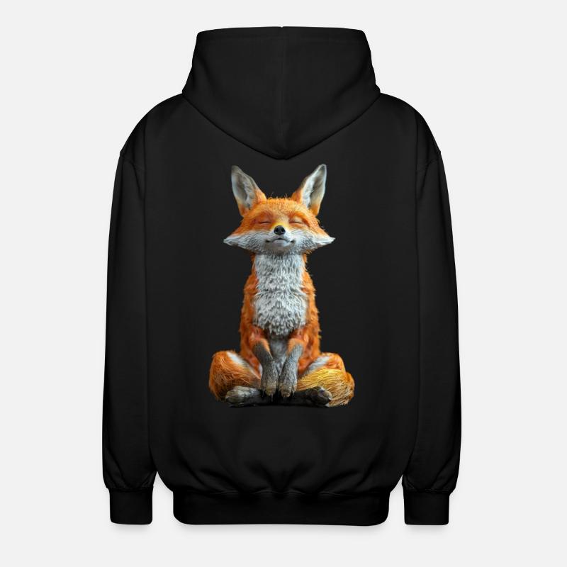 Fuchs - Unisex Kapuzenjacke - Schwarz