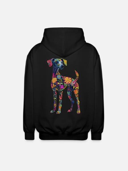 Whippet - Unisex Kapuzenjacke - Schwarz