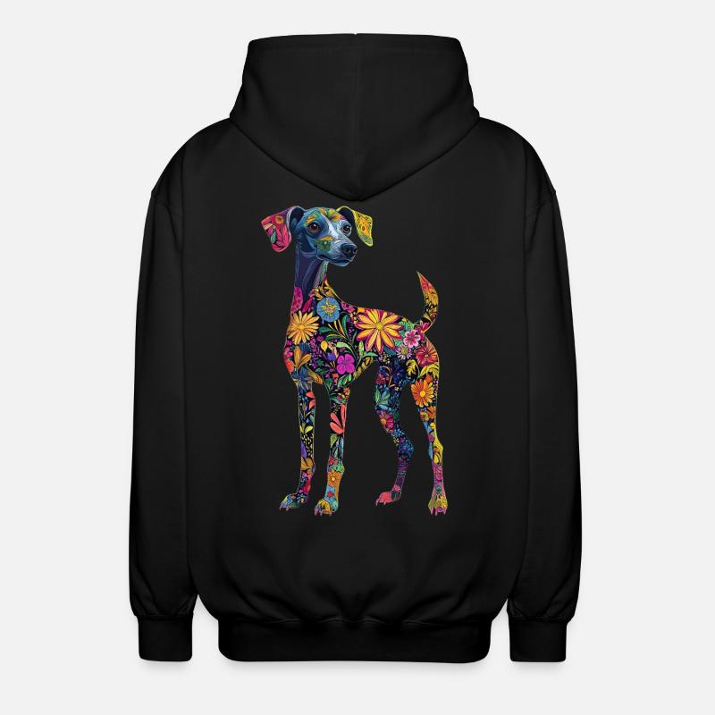Whippet - Unisex Kapuzenjacke - Schwarz