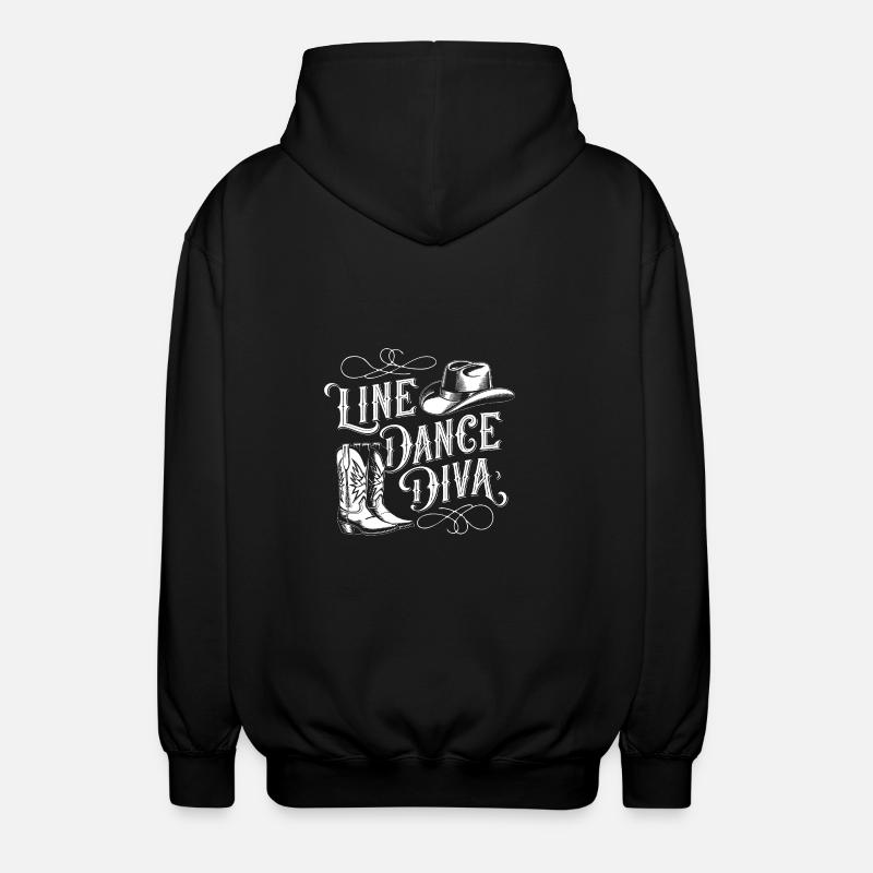 Line Dance Diva - Unisex Kapuzenjacke - Schwarz