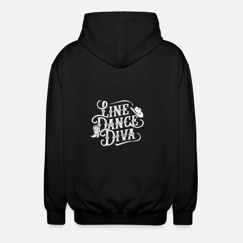 Line Dance Diva - Unisex Hooded Jacket - black