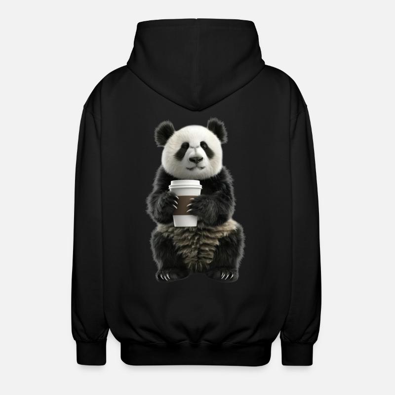Panda - Unisex Hooded Jacket - black