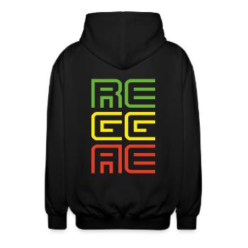 reggae - Veste à capuche unisexe - noir - Dos - AI Model Male 185 light (185cm)