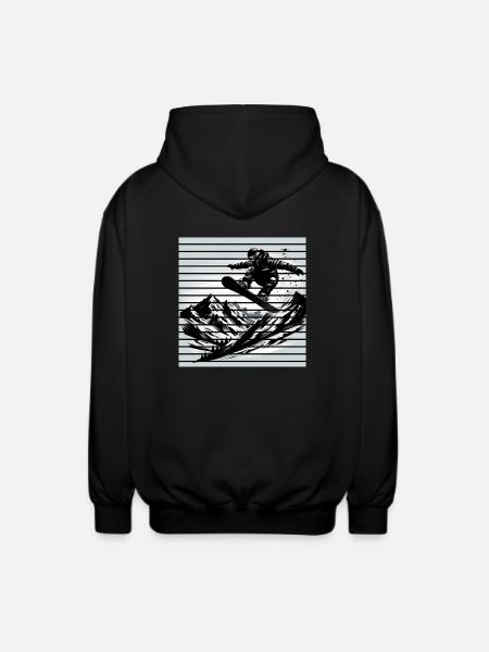 Snowboarder - Unisex Kapuzenjacke - Schwarz