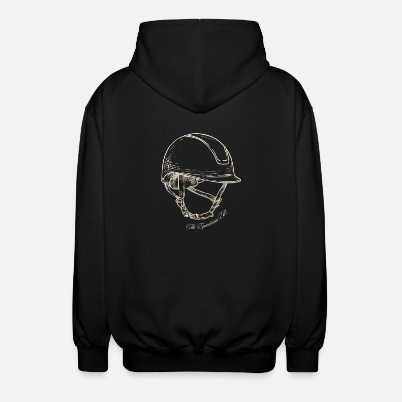 Casque d’équitation Cheval Logo - Veste à capuche unisexe - noir
