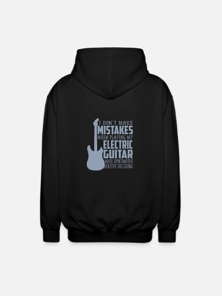 Vater mit E-Gitarre - Unisex Kapuzenjacke - Schwarz