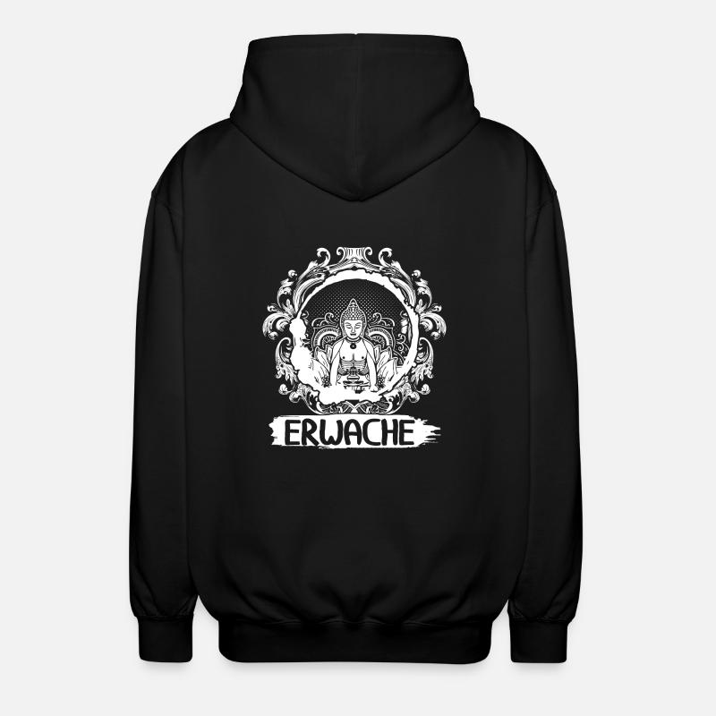 Erwache - Unisex Kapuzenjacke - Schwarz