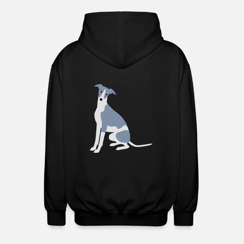 Whippet - Unisex Kapuzenjacke - Schwarz