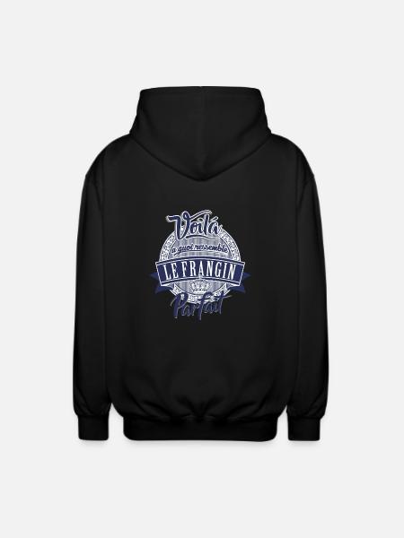 "Frangin parfait" - Veste à capuche unisexe - noir