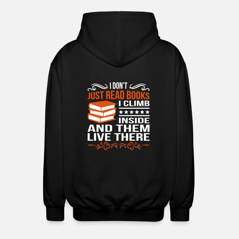 Don't Just Read Books - Unisex Kapuzenjacke - Schwarz
