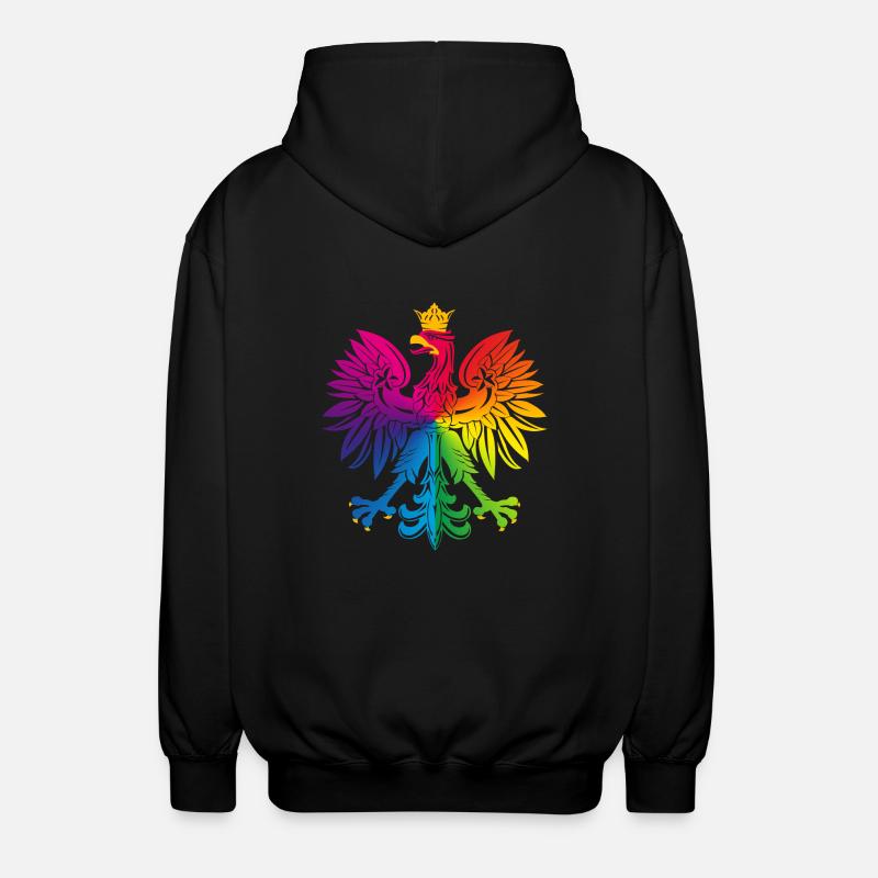 Rainbow eagle 2 - Unisex Hooded Jacket - black