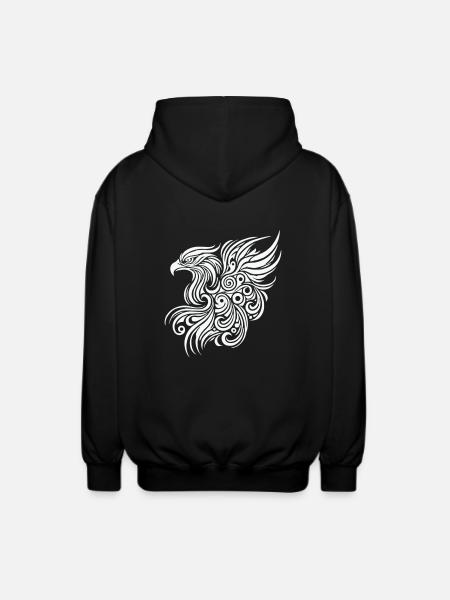 Eagle Tribal 1 - Unisex Hooded Jacket - black