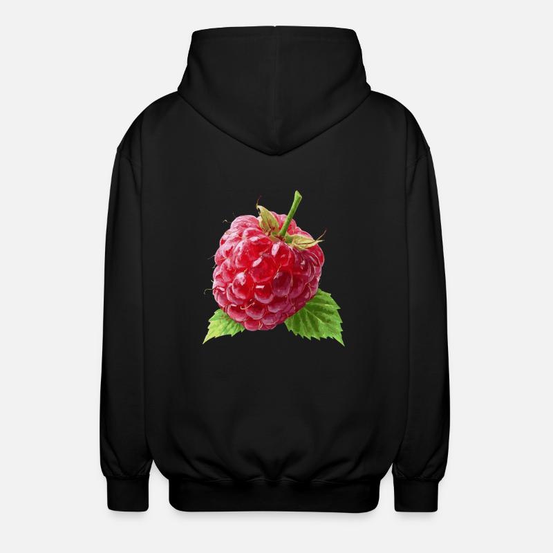 Raspberry - Unisex Hooded Jacket - black