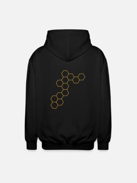 Waben - Unisex Kapuzenjacke - Schwarz