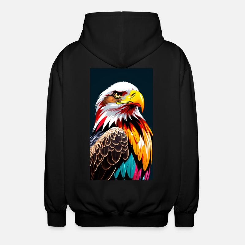 Eagle Side - Unisex Kapuzenjacke - Schwarz