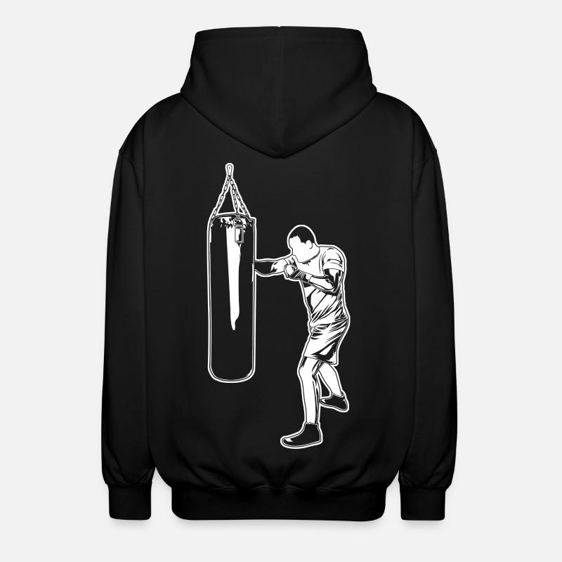 Dessin de boxe - Veste à capuche unisexe - noir