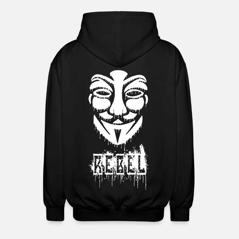 Anonymous graffiti - Unisex Hooded Jacket - black