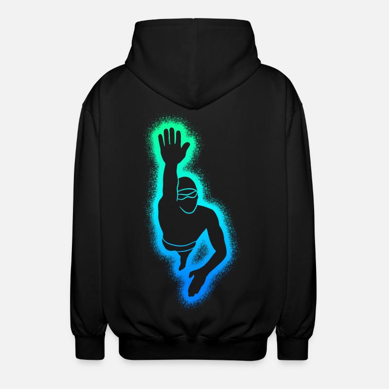 Natation Natation Nageurs masculins garçons - Veste à capuche unisexe - noir