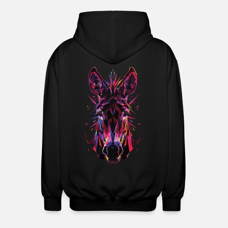 Esel - Unisex Kapuzenjacke - Schwarz