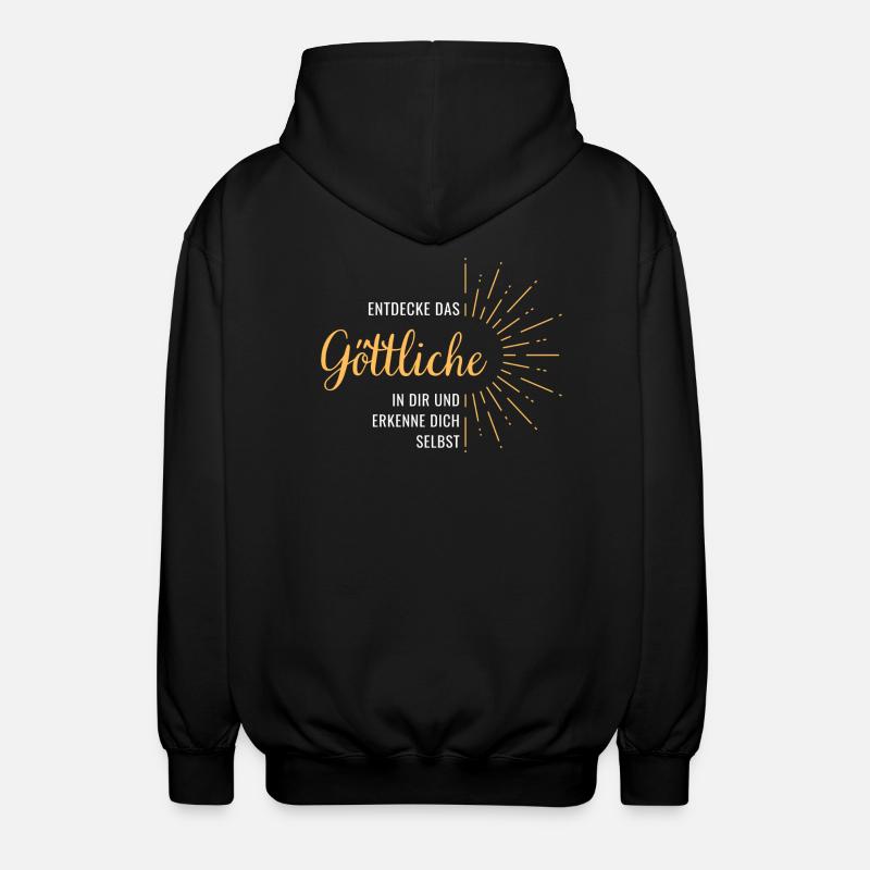 Das Göttliche in dir - Unisex Kapuzenjacke - Schwarz