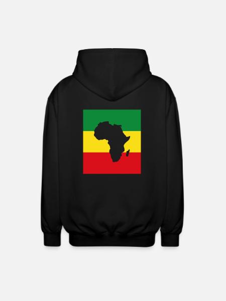 Africa, Africa - Unisex Hooded Jacket - black