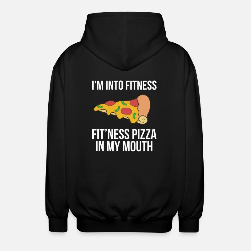 Pizza - Unisex Kapuzenjacke - Schwarz
