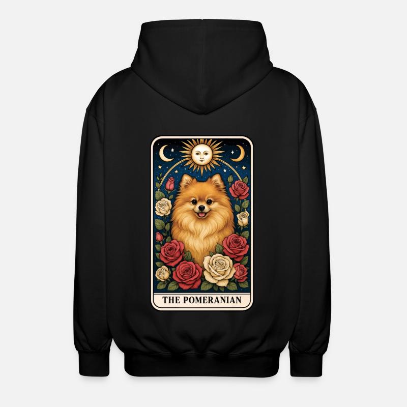 Zwergspitz - Unisex Kapuzenjacke - Schwarz