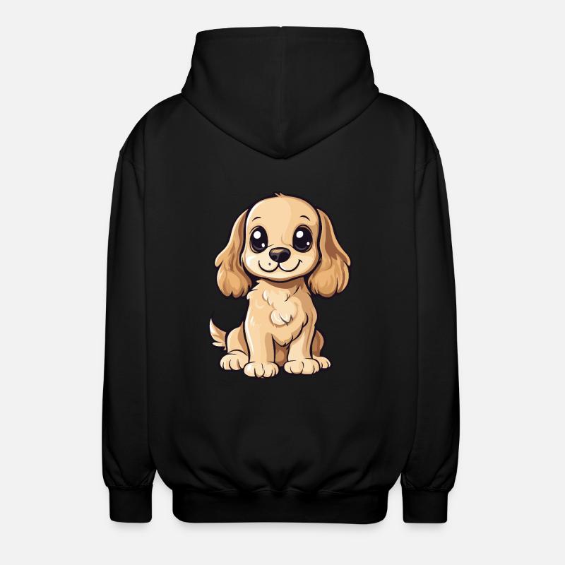 Cocker Spaniel Hund Niedlich - Unisex Kapuzenjacke - Schwarz