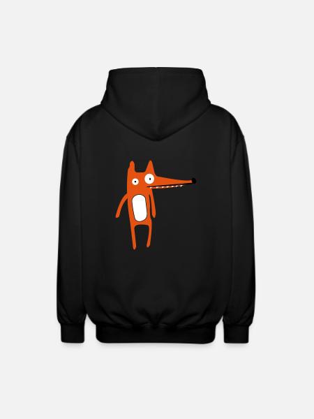 Fuchs - Unisex Kapuzenjacke - Schwarz