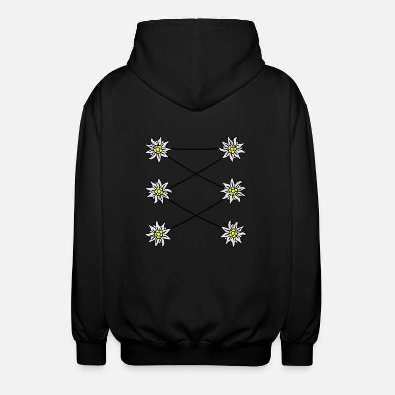 Edelweiss Dirndl - - - - Veste à capuche unisexe - noir