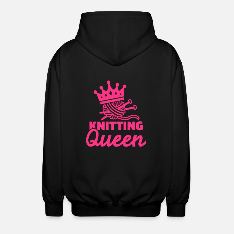 Knitting Queen - Veste à capuche unisexe - noir