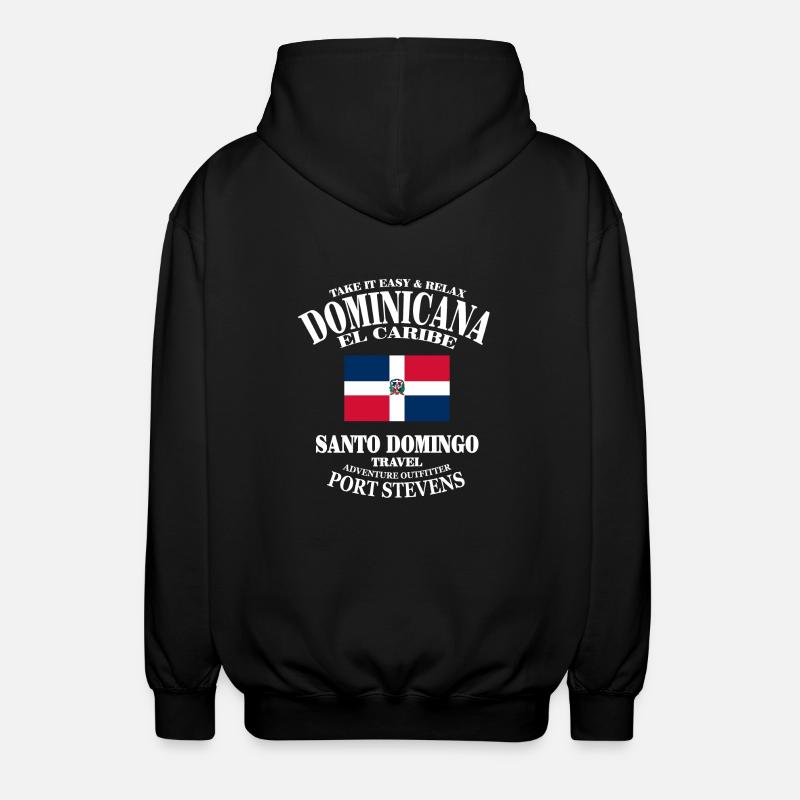 Dominican Republic - Veste à capuche unisexe - noir