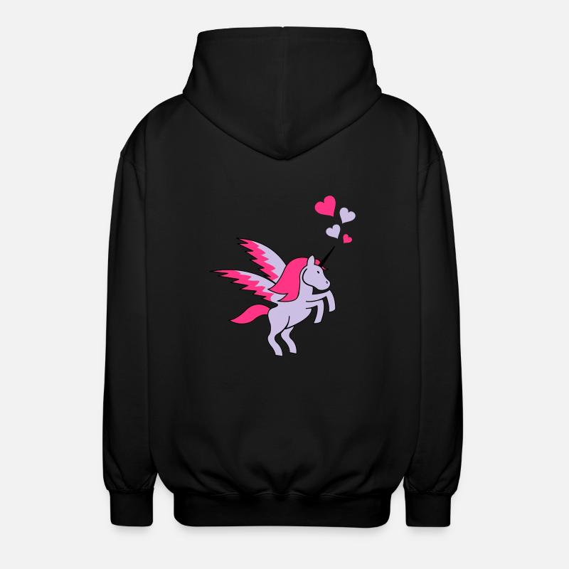 unicorn_love - Veste à capuche unisexe - noir